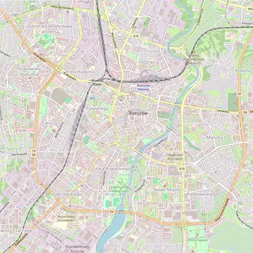 Szeregówki w Rzeszowie - mapa