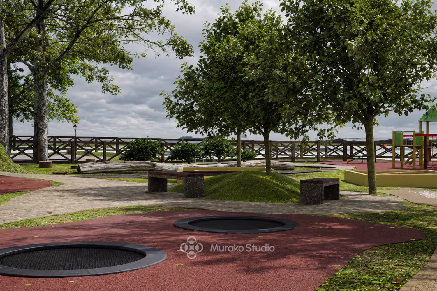 Park w Bratkowicach - Plac Zabaw