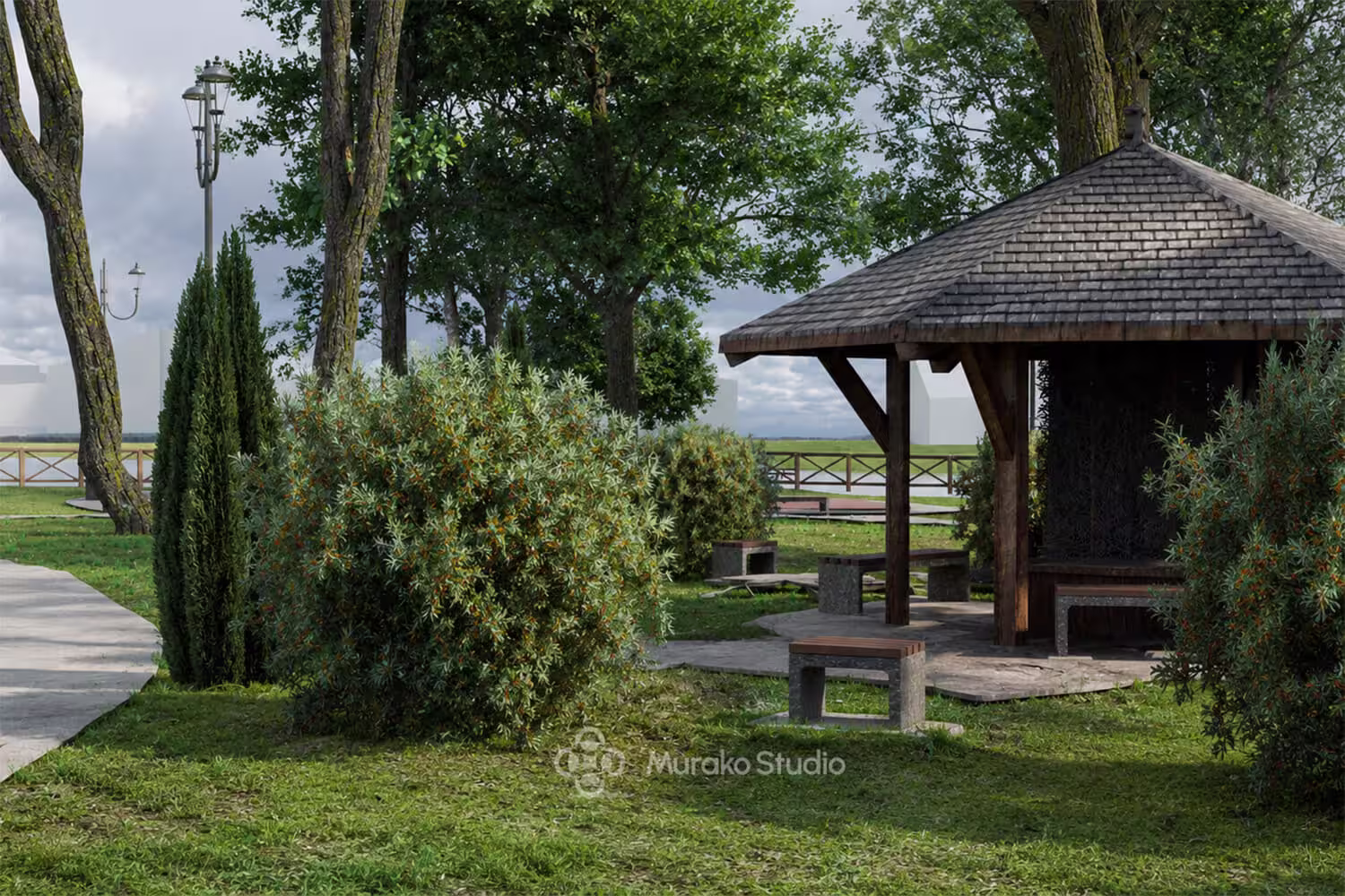 Park w Bratkowicach - Tężnia